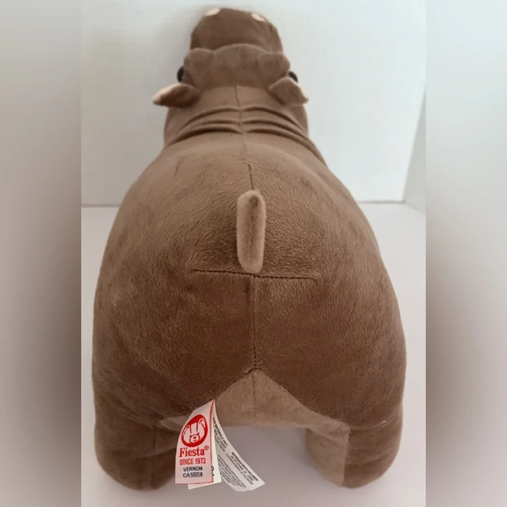 Mama Hippopotamus With Baby Stuff Plush Animal.
